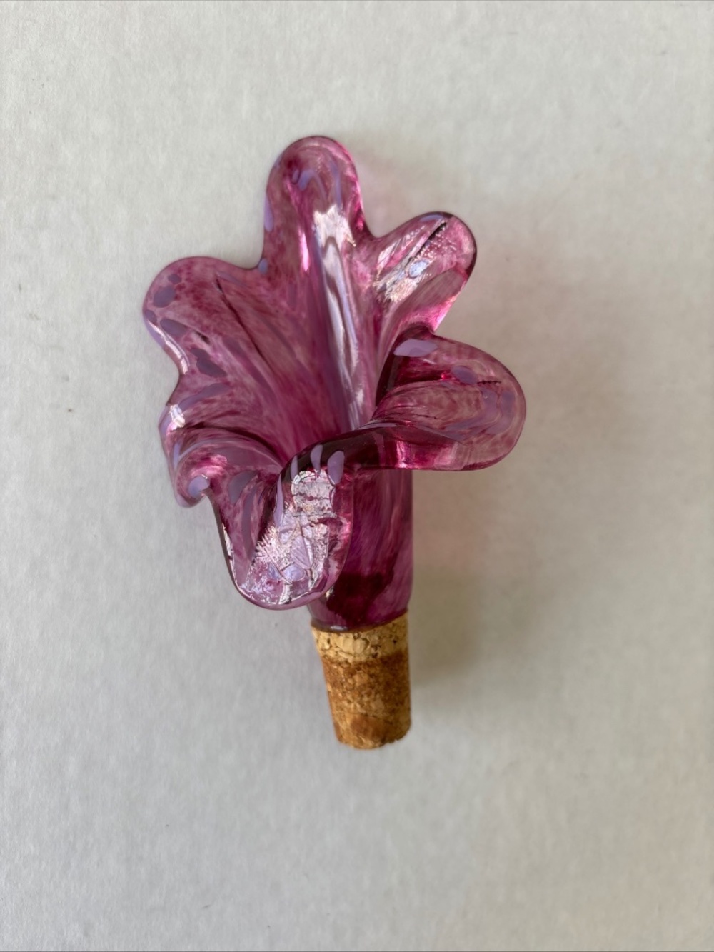 Vintage Floral Wine Bottle Stopper Lavender